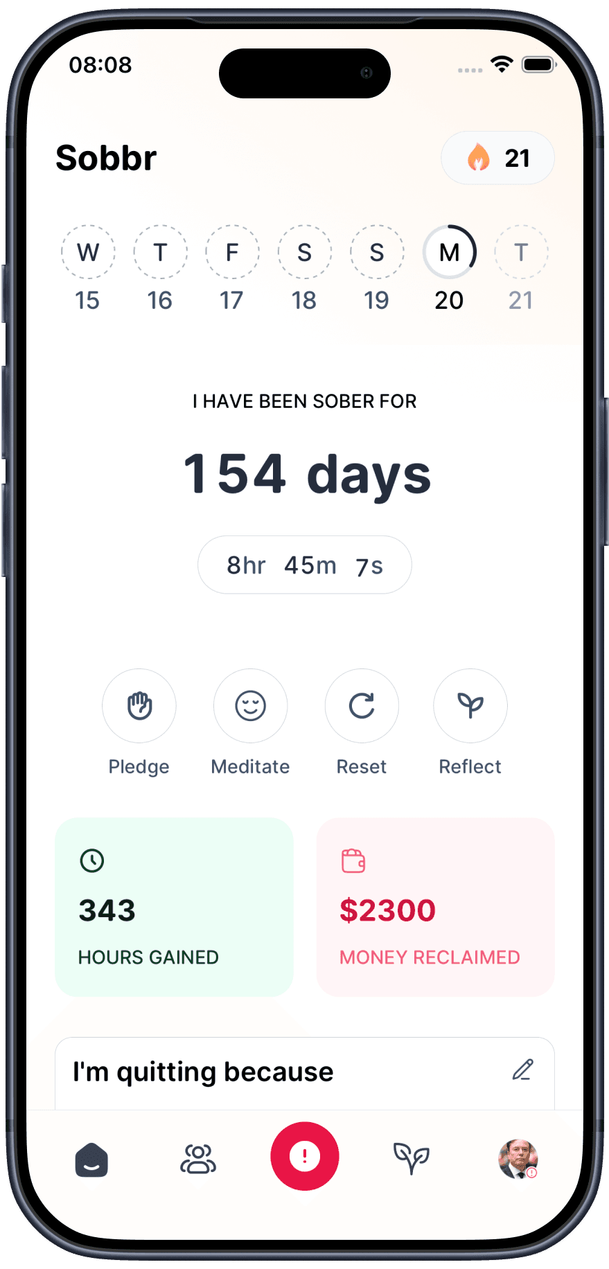 Sobbr app showing features